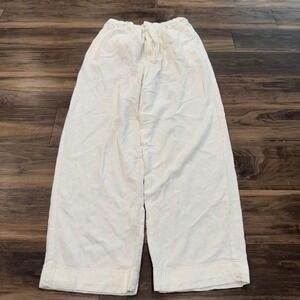 Free People Pants Womens Medium Layback Slouch Opal Silk Linen Relaxed Boho